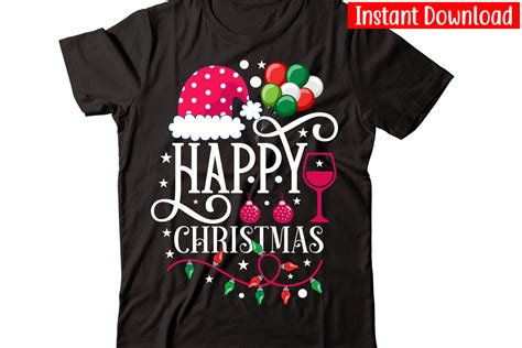 Happy Christmas Vector T Shirt Designchristmas T Shirt Design Bundle