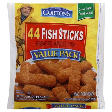Gortons Fish Sticks Breaded Crunchy 44 Ct Frozen