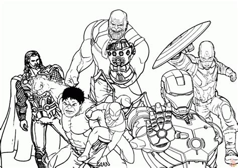 Coloriage Avengers Infinity War Gratuit Facile Pour Les Enfants