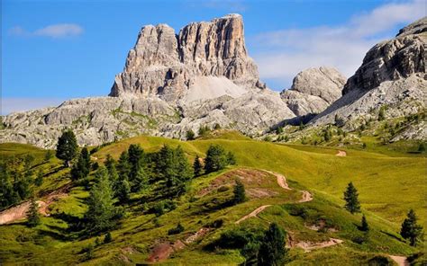 Scarica Sfondi Dolomiti Montagna Averau Roccia Italia Per Desktop