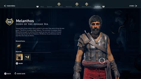 Assassin S Creed Odyssey Cultist Clue Melanthos Gods Of The Aegean