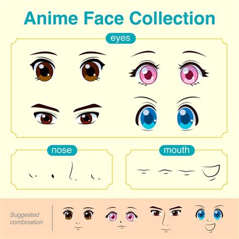 Premium Vector Vector Anime Face Eyes Collection