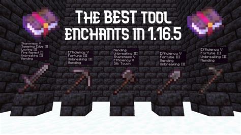 The Best Tool Enchants In Minecraft 1165 Youtube