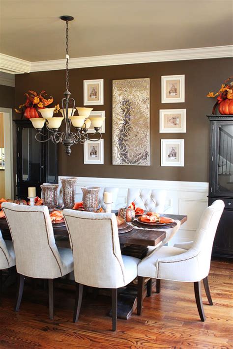 Wainscoting is one of our. Dining Room. White wainscoting on the bottom and dark ...