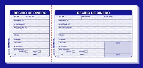 Formato De Recibos De Dinero Para Imprimir Image To U