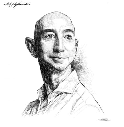 Jeff Bezos Highly Detailed Caricature By Sri Priyatham Stoned Santa