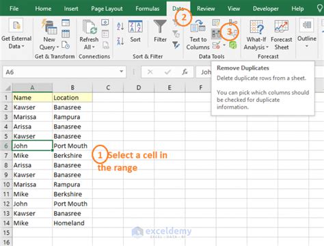Remove Duplicates Excel