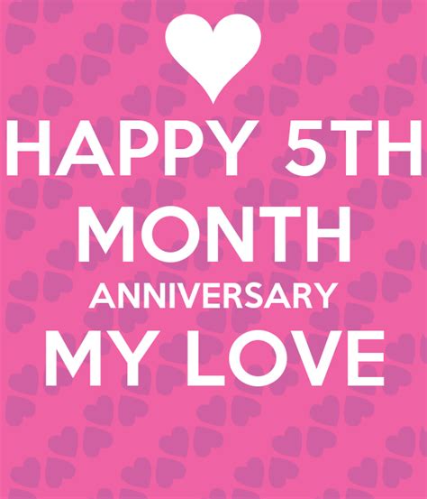 Happy 5th Month Anniversary My Love Poster L Keep Calm O Matic