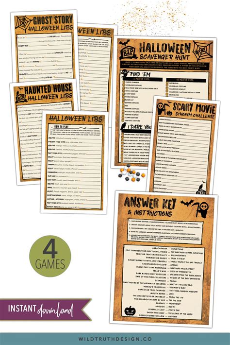 We were always playing party games after dinner, and as an adult, my friends and i carry this tradition on. Unique Halloween Games For Adults - Mad Libs, Scavenger ...