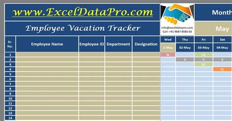 It can also make the employees more productive and less stressed. Annual Leave Staff Template Record / Holiday Tracking In ...