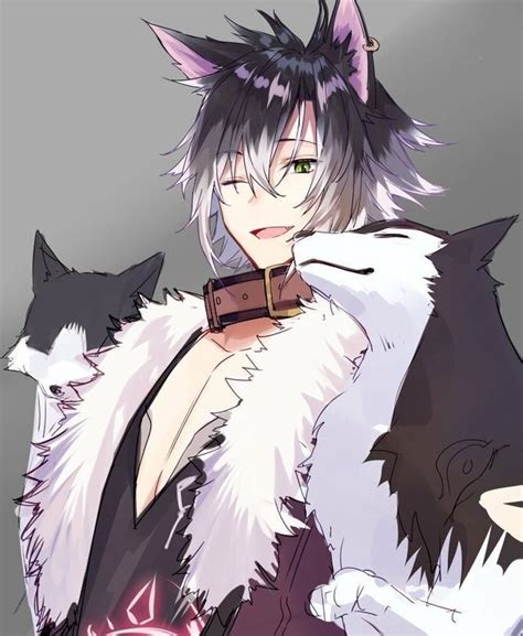 A Really Cute Wolf Wolf Boy Anime Anime Cat Boy Anime Furry
