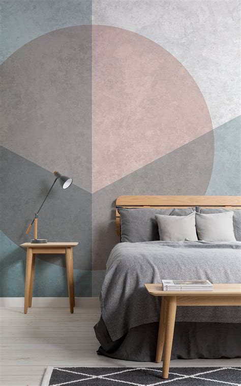 Brilliant Bedroom Ideas Using Geometric Wallpaper Murals Wallpaper
