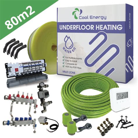 Water Underfloor Heating Kit Multi Zone 30m2 To 120m2 Area