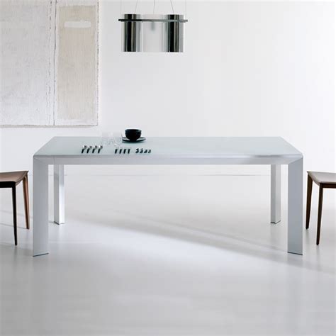 Ozzio Metro T200 Glass Dining Table Contemporary Dining Room