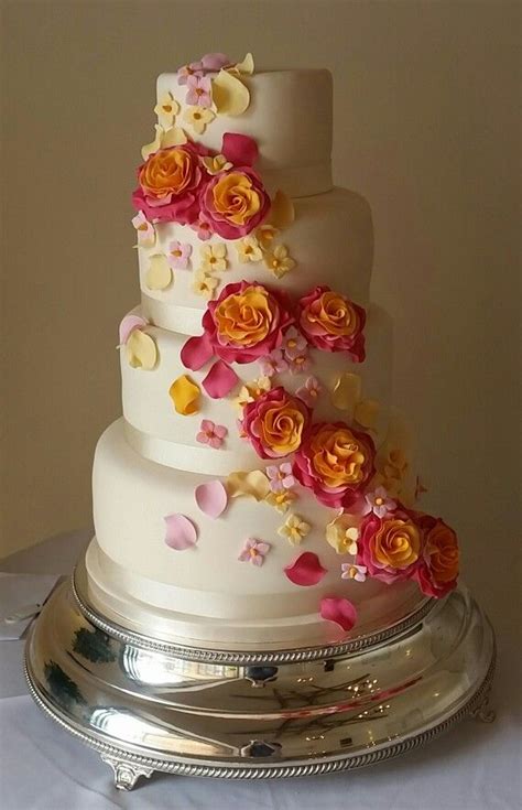 rose cascade wedding cake fondant wedding cakes cake wedding cakes