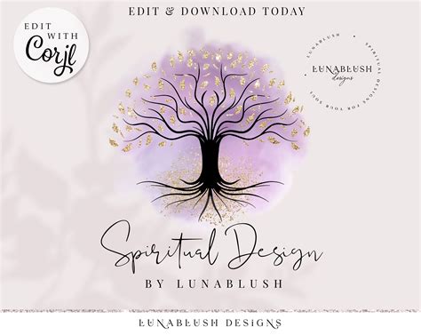 Mystical Tree Of Life Logo Design Spiritual Logo Design Etsy