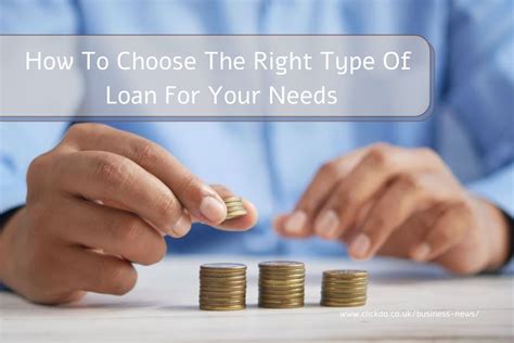 How To Choose The Right Type Of Loan For Your Needs