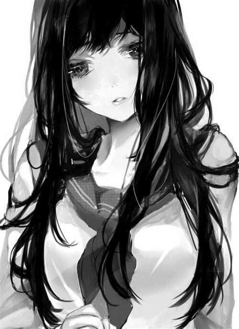 Pin By Tiêu Thố On Black White Anime School Girl Manga Girl Anime