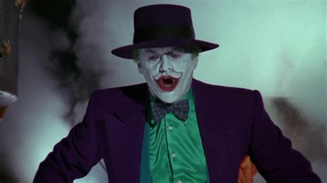 The joker, who emerged from a horrible accident as a clownishly homicidal criminal. Batman (1989) review by That Film Guy