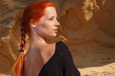 Ariel Piper Fawn Pornstar Women Redhead Skinny Hazel Eyes Women Outdoors Face Dyed Hair