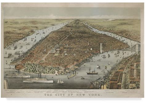 Trademark Global Currier And Ives The City Of New York 1876 Canvas