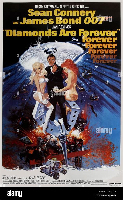 James Bond Film Diamonds Are Forever Poster High Resolution Stock