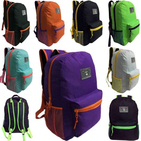 24 Units Of 17 Eagle Sport Backpacks Assorted Colors Backpacks 17