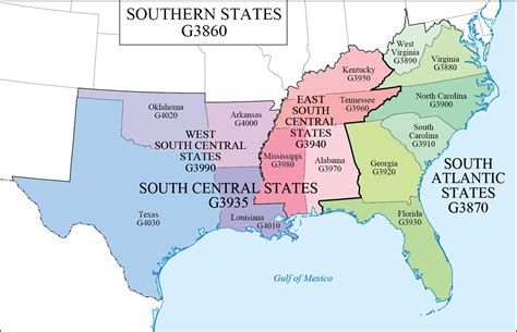 Southern States Map Printable All In One Photos