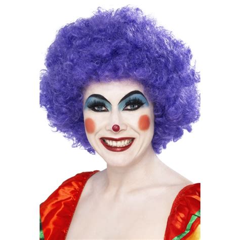 Purple Clown Afro Wig Costume Wonderland