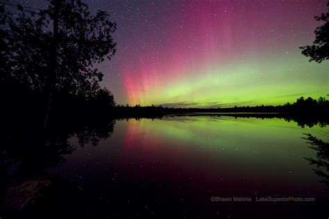 Aurora Borealis Northern Lights In The Upper Peninsula Of Michigan