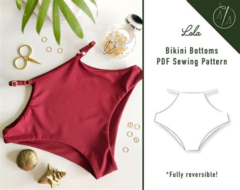 High Waisted Bikini Bottoms Sewing Pattern Pdf Womens Etsy