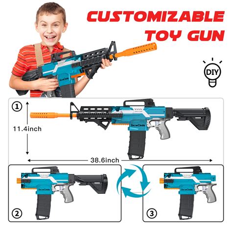 Toy Gun For Nerf Guns Automatic Machine Gun DIY Customized Toy Foam