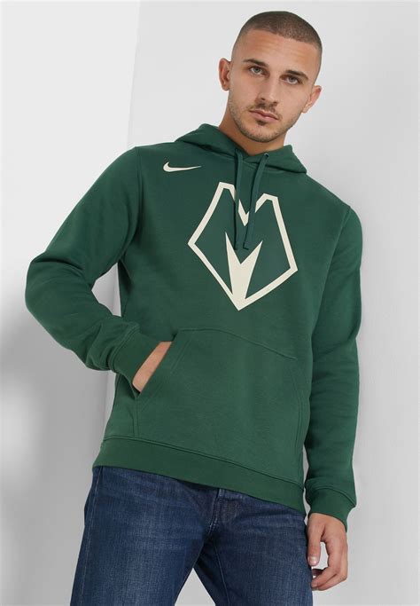 Buy Nike Green Milwaukee Bucks Hoodie For Men In Mena Worldwide