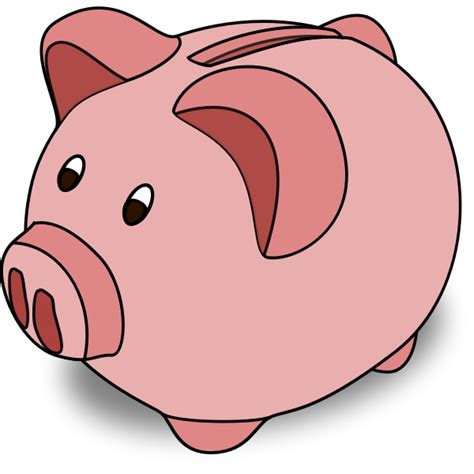 Cartoon Piggy Bank Vector Image Free Svg