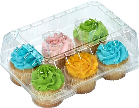 Clear Cupcake Boxes 4 High For High Toppinges Holds 6 Cupcakes Each