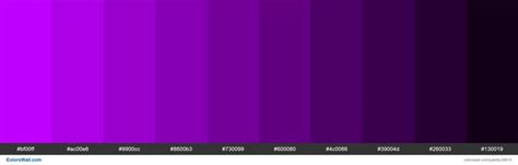 Shades Of Electric Purple Color Bf00ff Hex Hex Colors Purple Color
