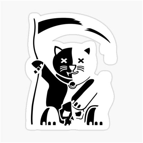 Unlucky Cat Sticker By Deathtunejdm Redbubble