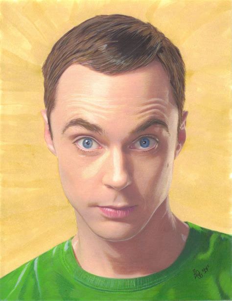 My Drawing Of Jim Parsons Sheldon From Big Bang Theory Colored