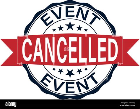 Event Cancelled Vector Round Vector Rubber Stamp Stock Vector Image