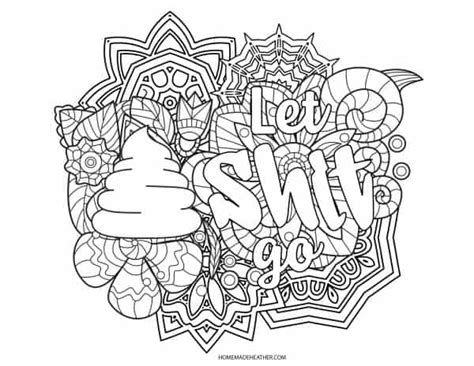 Free Adult Swear Word Coloring Pages Homemade Heather Swear Words 5