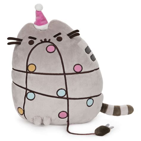 Gund Pusheen Holiday Xmas Light Up Led Plush Stuffed Animal Cat