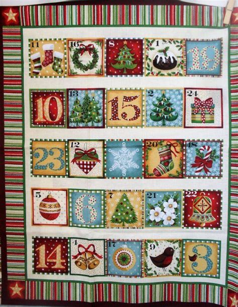 Advent Calendar Cotton Fabric New Fabric Sew Your Own Advent Etsy