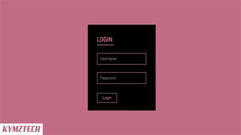How To Create A Simple Animated Login Form Using CSS And HTML YouTube