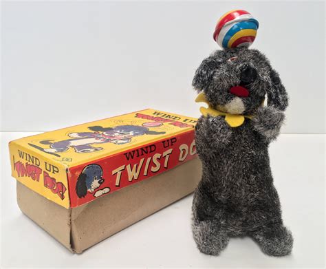 Wind Up Vintage Tin Toy Made In Japan By Tn Twist Dog By Curlytees