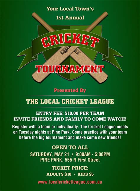 cricket tournament invitation