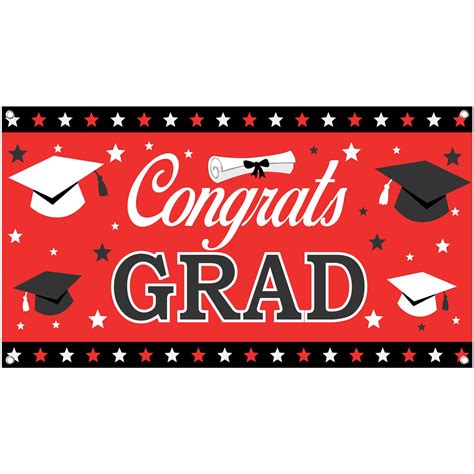 Buy Xtralarge Congrats Grad Banner 2023 Graduation 72x44 Inch Red