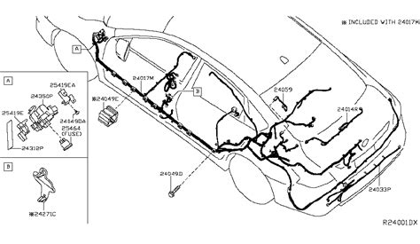 24017-9HU6B | Genuine Nissan #24017-9HU6B HARNESS-SUB,BODY