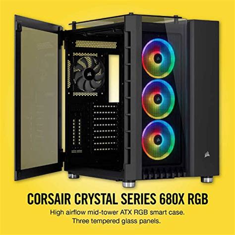 Corsair Crystal Series 680x Rgb High Airflow Tempered Glass Atx Smart