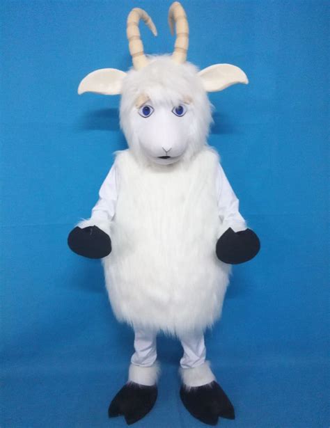 Factory Direct Sale Animal Costume Goat Mascot Costume White Short Fur