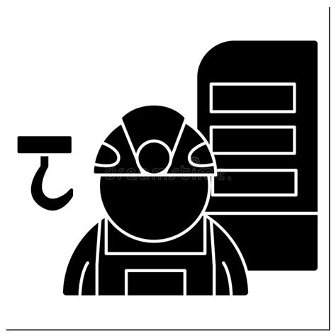 Structural Engineer Glyph Icon Stock Vector Illustration Of Engineer